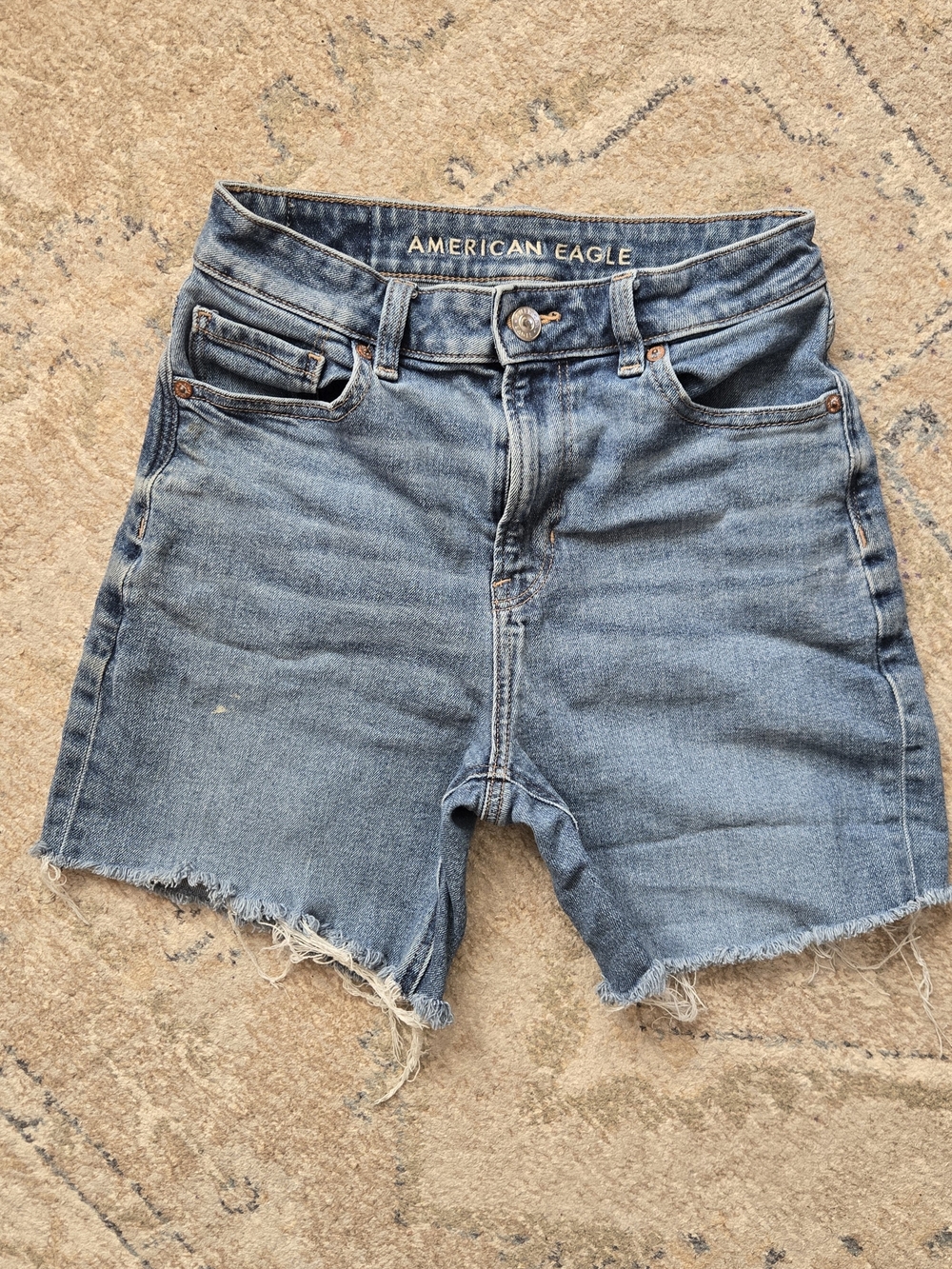 American Eagle Outfitters Medium Blue Denim Cutoff Shorts